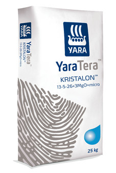 Комплексне водорозчинне добриво YaraTera KRISTALON 13-5-26 WHITE - фото